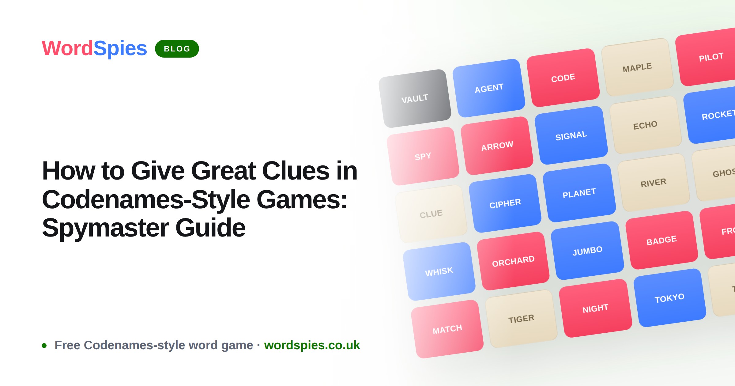 How to Give Great Clues in Codenames-Style Games: Spymaster Guide